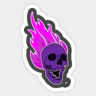 FIRE SKULL Sticker